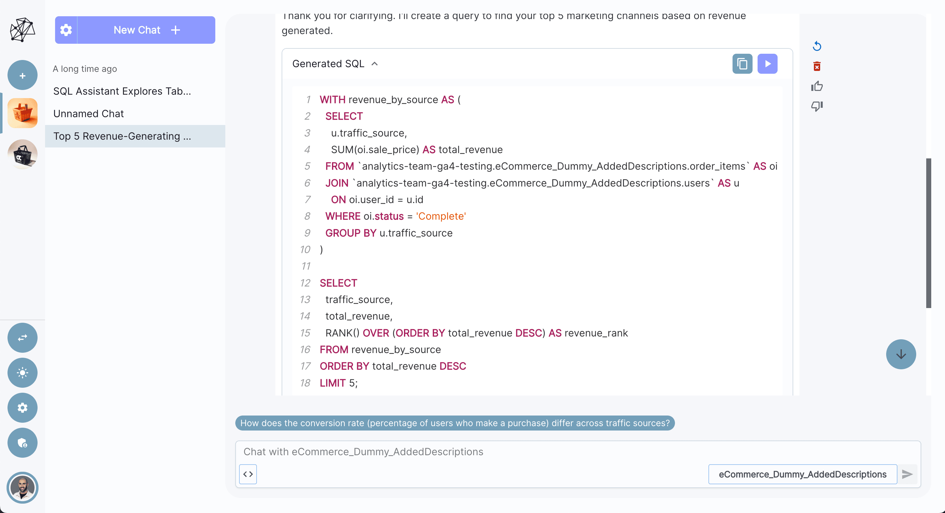 Query Pilot Interface
